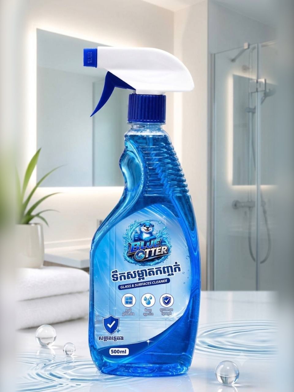 BLUE OTTER Glass and Surface Cleaner 500ml spray bottle